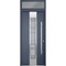 Vdomdoors Steel Door Deux 0757 Gray Graphite Transom Window Stainless Inserts Single Modern Painted-W36xH80+1 DEUX0757EXD-GRE-W36 x H80+16-Left-hand Inswing - alternate 3