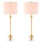 Jonathan Y Hollis 34" Metal LED Table Lamp, Brass with Crystal Base, 2PK JYL2010A-SET2 - alternate 1