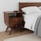 Homeroots 21" Chestnut Solid Wood Two Drawer Nightstand 722524 - alternate 4
