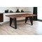 Homeroots 80" Dark Brown And Black Solid Wood And Metal Sled Base Dining Table 521823 - alternate 11
