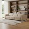 Homeroots 110" Beige Top Grain Leather Reclining Metal USB Sofa 720300 - alternate 5