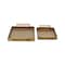 Homeroots Set of Two Gold Cast Iron Handmade Vanity Trays With Handles 625656 - alternate 1