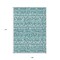 Homeroots 9' X 12' Teal Blue And Ivory Southwestern Washable Indoor Outdoor Area Rug 594194 - alternate 4