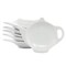 Our Table Simply White 6 Piece Teapot Ceramic Tea Bag Caddy Dish Set in White 133050.01 - alternate 1
