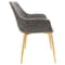 Leisuremod Markley Modern Leather Dining Arm Chair with Gold Metal Legs, Grey, 4PK ECG26GR4 - alternate 4