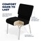 Flash Furniture 21''W Black Fabric Stacking Church Chair XU-CH0221-BK-SV-GG - alternate 6
