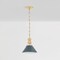 Hudson Valley Lighting Painted No. 2 9.5 in. Pendant in Aged Brass/Soft Studio Green by Mark D. Sikes MDS351-AGB/SSG - alternate 2