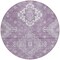 Homeroots 8' Lavender Plum And Ivory Round Medallion Washable Indoor Outdoor Area Rug 589046 - alternate 5