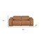 Homeroots 93in Chestnut and Silver Italian Leather Power Reclining Loveseat With Storage 720572 - alternate 7