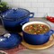 Megachef 2.7 Quart Round Enameled Cast Iron Casserole in Gradient Dark Blue 750124513M - alternate 2