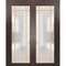 Sartodoors Sliding French Double Pocket Doors with Frosted Glass Planum 2113 48x80 (2* 24x80) Solid Core PLANUM2113DP-CA-48 x 80 (2* 24x80) - alternate 1