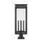 Z-Lite Nova 4 Light Outdoor Pier Mounted Fixture, Black/Clear, 10.5 In W x 29.5 In H 5018PHBR-533PM-BK - alternate 5