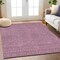 Homeroots 8' X 10' Eggplant And Ivory Geometric Washable Indoor Outdoor Area Rug 595640 - alternate 6