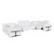 Homeroots White Italian Leather Power Reclining U Shaped Eight Piece Corner Sectional With Console 634663 - alternate 3