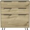 Homeroots 30" Brown and Black Three Drawer Dresser 478261 - alternate 3