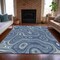 Homeroots 10' X 14' Blue And Ivory Geometric Washable Indoor Outdoor Area Rug 631382 - alternate 4