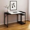 Homeroots 47" Black and White Wood and Metal H-Shape Computer Desk 568050 - alternate 8