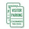 Signmission Bilingual Reserved Parking Sign Visitor Parking Estacio, 18'' X 24'', Heavy Gauge Aluminum, 2PK A-1824-2PACK-24299 - alternate 1