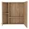 Homeroots 24" Natural Wood Floating Double Door Bathroom Vanity And Medicine Cabinet With Mirror 543583 - alternate 3