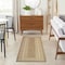 Homeroots 8' Natural Geometric Indoor Outdoor Runner Rug 572730 - alternate 5