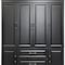 Homeroots 71" Black Wood Six Door Two Drawer Combo Dresser 617968 - alternate 11