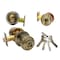 Ecs Hardware Durable Combo Lockset w/ Single Knob & Deadbolt, Entrance, Antique Bronze, Grade 3 SC1 ECSH-37805-AB-SC1 - alternate 1