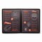 Excello Global Products Menu Holder For 8.5 x 11 Menus, Portrait, 4-View, 9.6 x 12 Holder, Clear/Black/Silver, 10PK SPLS-MENU-4 - alternate 4