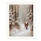 Homeroots Santa's Winter Stroll White Framed Wall Art 572087 - alternate 1