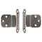 Brixwell Inset Face Mount Self Closing Cabinet Hinges For Kitchen, Home Hardware 3/8in Polished Chrome Pair BXB628297 - alternate 1
