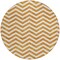Homeroots 8' Orange And Beige Round Chevron Washable Indoor Outdoor Area Rug 595333 - alternate 6