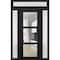 Vdomdoors Front Exterior Prehung FiberGlass Door Clear Glass See-through / Manux 8555 Matte Black Clear Glass MANUX8555EXD-BLK-W30 x H80-LH - alternate 2