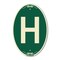 Signmission Letter H, 12 Inch X 18 Inch Architectural Oval, Heavy Gauge Aluminum A-OV-G-1218-22950 - alternate 1