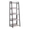 Homeroots 67" Natural and Black Metal Five Tier Ladder Bookcase 486298 - alternate 1