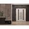 Vdomdoors Front Exterior Prehung Aluminum Double Doors Ronex1055 Teak Mirrored Clear Glass Entry Metal Modern RONEX1055DEXD-OAK-W72xH80-LH-O - alternate 2