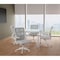 Boss Office Products BOSS 36" Square White Top Table Set with (4) White Frame Ergonomic Desk Chairs GroupS401-A - alternate 1