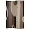 Homeroots 72" Brown Canvas Folding Three Panel Screen Room Divider 274749 - alternate 5