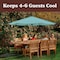 Pure Garden 10 ft Cantilever Patio Umbrella with Tilt and Vented Canopy, Light Green 50-LG1047 - alternate 9