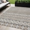 Homeroots 5' X 8' Taupe Beige And Gray Quatrefoil Washable Indoor Outdoor Area Rug 583259 - alternate 1
