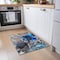 Homeroots 2' X 3' Blue Abstract Washable Non Skid Indoor Outdoor Area Rug 559649 - alternate 5