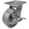 Hyw Products Heavy Duty Caster 5in Steel Wheel, Swivel with Brake 40-50S-A1-SS-TB - alternate 1