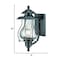 Homeroots Matte Black Oil Lantern Wall Light 398631 - alternate 4