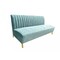 Homeroots 71" Light Gray Velvet Sofa With Gold Legs 480924 - alternate 5