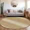 Homeroots 8' Gold And Beige Round Abstract Washable Indoor Outdoor Area Rug 599960 - alternate 3
