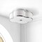 Jonathan Y Quatrefoil 18" Scalloped Shade Metal Classic Glam LED Flush Mount, Chrome JYL9508A - alternate 2