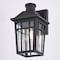 Vaxcel Garfield Park Black Outdoor Wall Sconce Light Aluminum Clear Seeded Glass T0814 - alternate 5