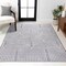 Jonathan Y Ariana MidCentury Art Deco Striped Arches Two-Tone High-Low Blue/White 3 ft. x 5 ft. Area Rug SND100C-3 - alternate 1
