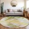 Homeroots 8' Green Yellow And Purple Round Abstract Washable Indoor Outdoor Area Rug 602934 - alternate 4