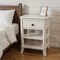 Homeroots 26" Solid Wood and Wood Square One Drawer Nightstand 399268 - alternate 3