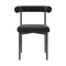 Homeroots Set of Two Black Upholstered Polyester Open Back Dining Side Chairs 569407 - alternate 7