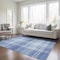 Homeroots 10' X 14' Denim Blue And Ivory Plaid Washable Indoor Outdoor Area Rug 596332 - alternate 5